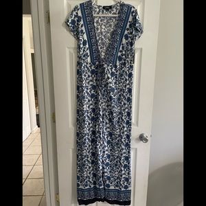 Lulu’s Blue and White Tie Dress